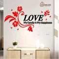 My Family Is My Happiness Wooden Wall Art – LOVE Family Quote Home Decor