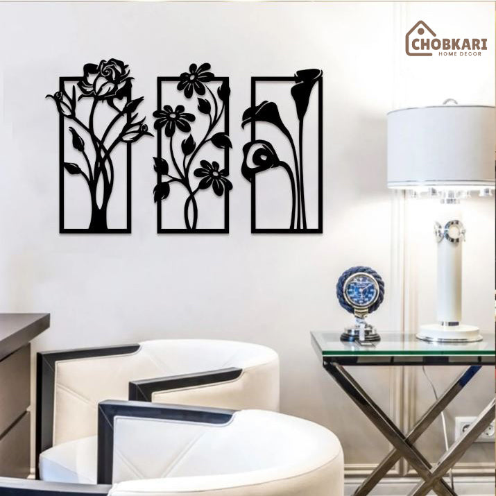 Modern Flower Wall Art Panels – Luxury Floral Wall Decor for Home