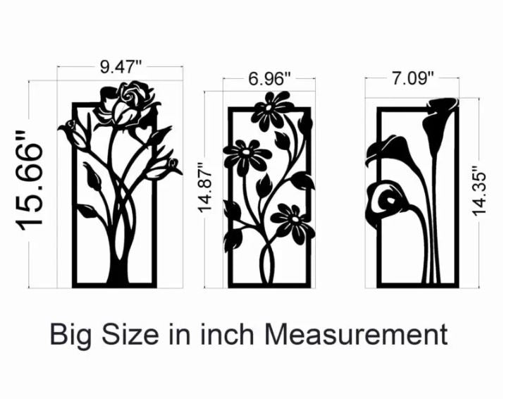 Modern Flower Wall Art Panels – Luxury Floral Wall Decor for Home
