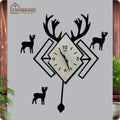 Diamond Shape Pendulum Wall Clock – Modern Luxury Wall Decor
