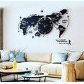 World Map Wall Clock – Modern Travel Inspired Wall Decor