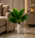 Artificial Bird of Paradise Plant with White Ceramic Vase – Premium Faux Indoor Tropical Plant for Living Room, Office & Home Décor (Ch086)