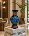 Handcrafted Multicolor Wooden Naqashi Decorative Vase | Hand-Painted Artisan Home Décor