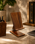 Handcrafted Wooden Adjustable Mobile & Tablet Stand | Premium Desk Phone Holder