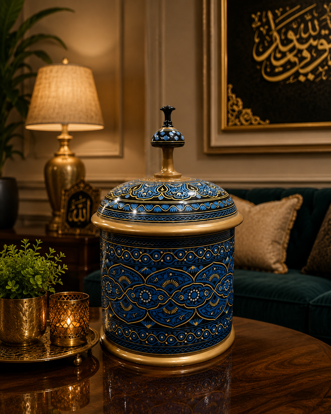 Luxury Decorative Storage Jar with Lid | Traditional Handcrafted Home Decor Pot