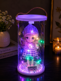 LED Princess Doll in Glass Dome with Fairy Lights – Cute Gift Decoration for Girls, Bedroom & Home Décor