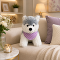 Grey Husky Dog Plush Toy – Premium Soft Stuffed Husky Puppy