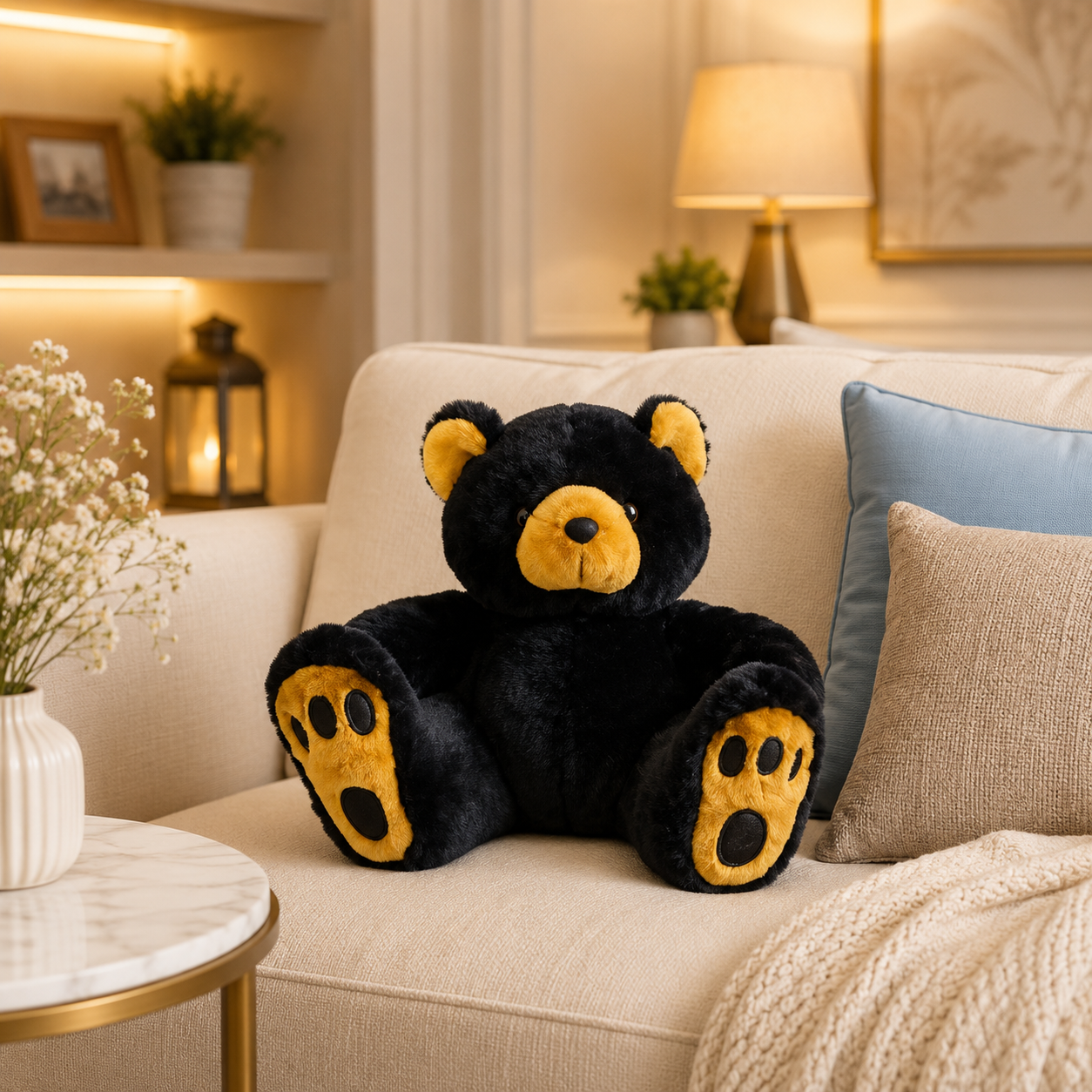 Black Teddy Bear Plush Toy | Premium Soft Stuffed Bear