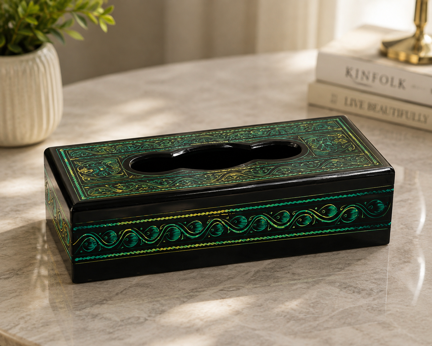 Luxury Wooden Tissue Box | Decorative Tissue Holder for Home, Office &amp; Dining Table