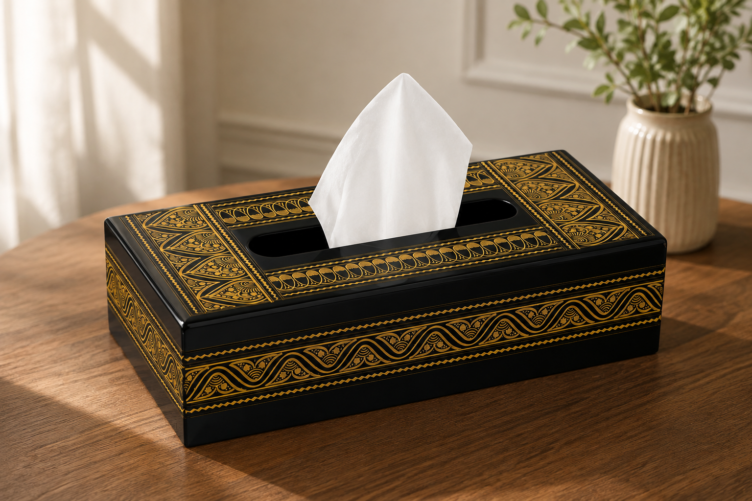 Luxury Wooden Tissue Box | Decorative Tissue Holder for Home, Office &amp; Dining Table
