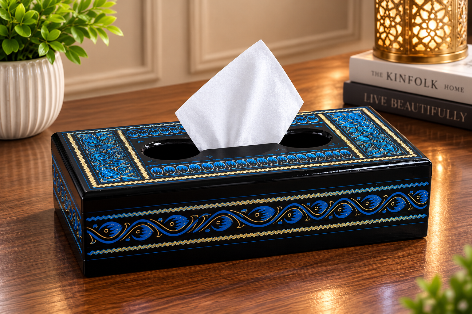 Luxury Wooden Tissue Box | Decorative Tissue Holder for Home, Office &amp; Dining Table