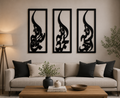 Tasbih Fatima 3-Piece Islamic MDF Wall Art – Arabic Calligraphy Wall Decor for Home & Prayer Room