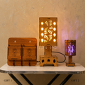 Abstract Geometric Wooden LED Table Lamp with (2 Free Gifts)