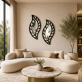 Artistic Acrylic Mirror Leaf Wall Decor Set – Modern MDF Wall Art