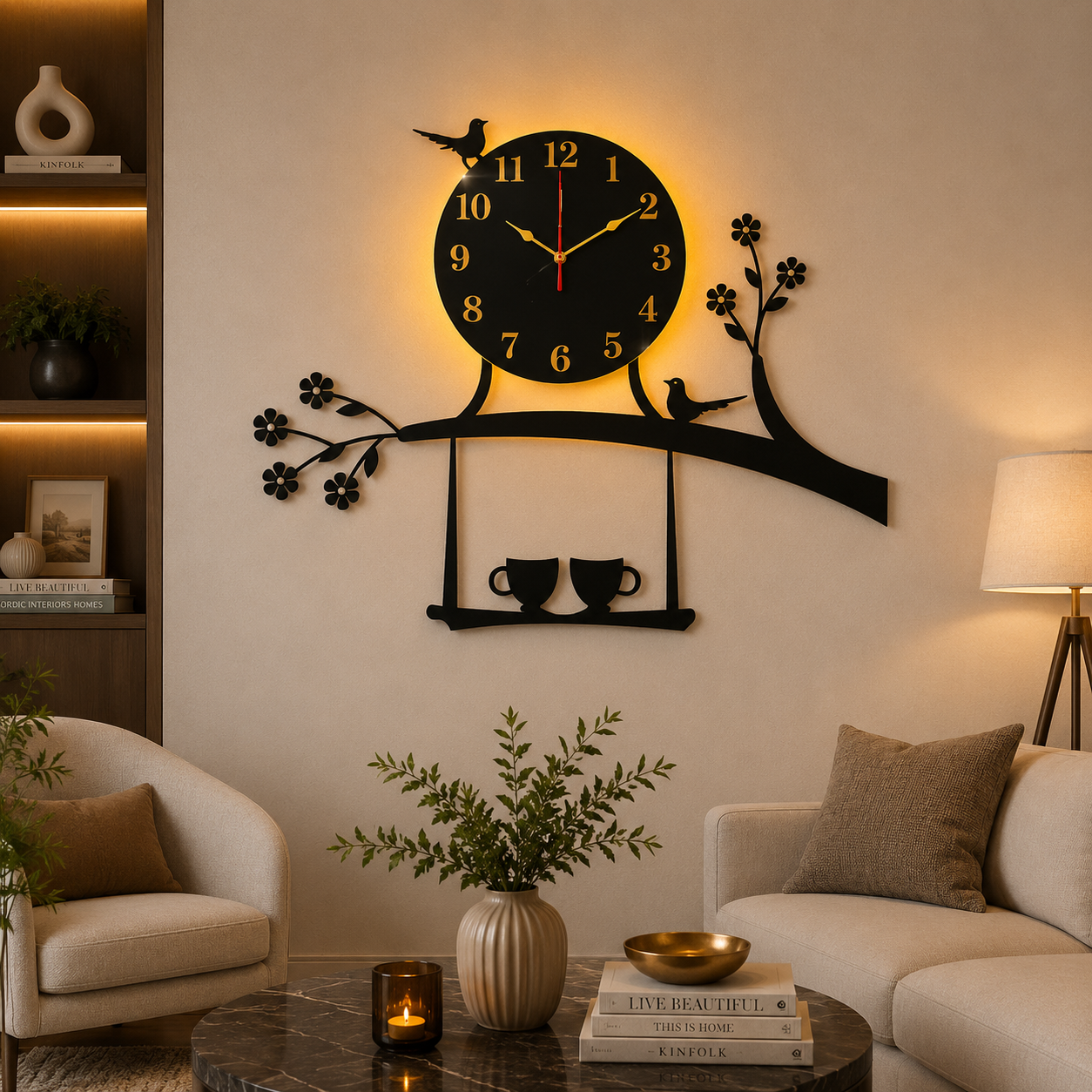 Tree DIY Wall Clock – Modern MDF Wooden Decorative Wall Clock for Living Room