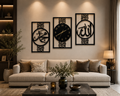 Islamic Allah Muhammad (SAW) Wooden Wall Clock – Modern Islamic MDF Wall Decor