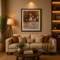 Whirling Dervish Sufi Wall Art Frame – Spiritual Islamic Dance Canvas Painting