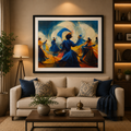 Whirling Dervish Sufi Wall Art Canvas – Islamic Spiritual Dance Painting