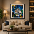 Modern Islamic Calligraphy Wall Art Frame – Colorful Arabic Abstract Canvas Decor