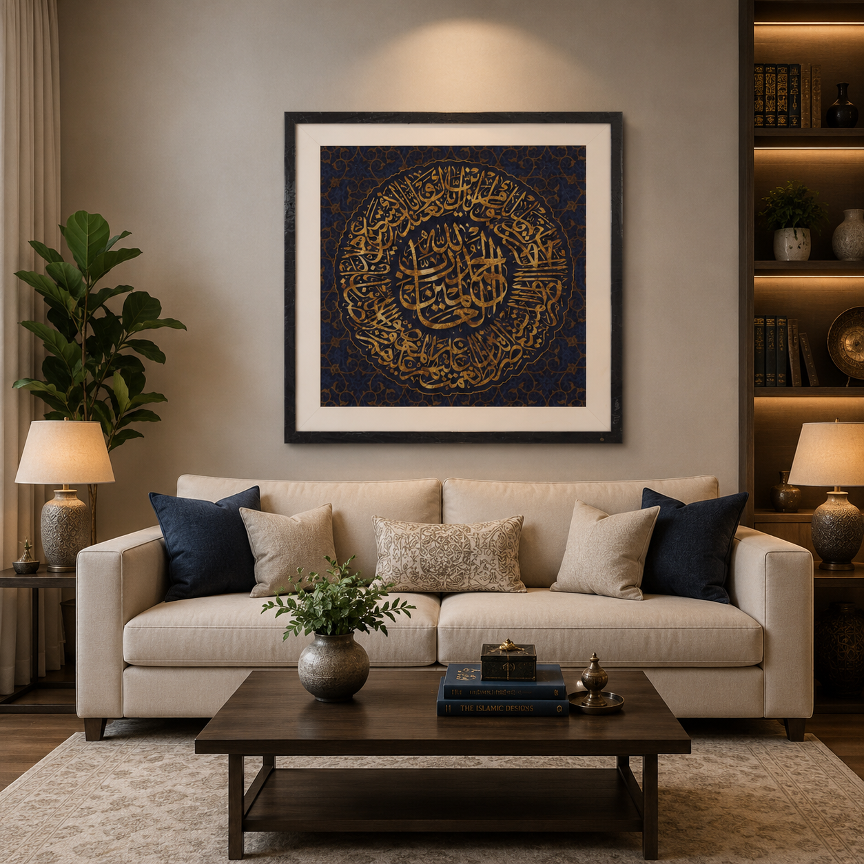 Ayat-ul-Kursi Islamic Wall Art Frame – Premium Arabic Calligraphy Islamic Decor