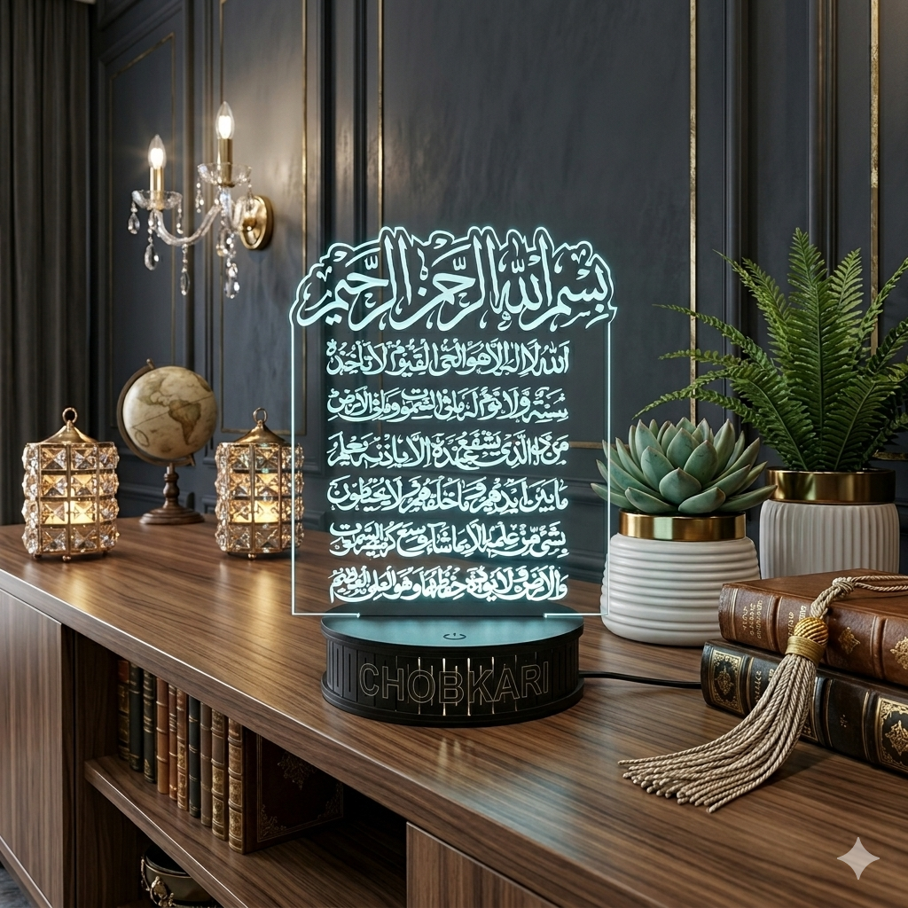 Ayatul Kursi 3D Islamic Illusion Lamp