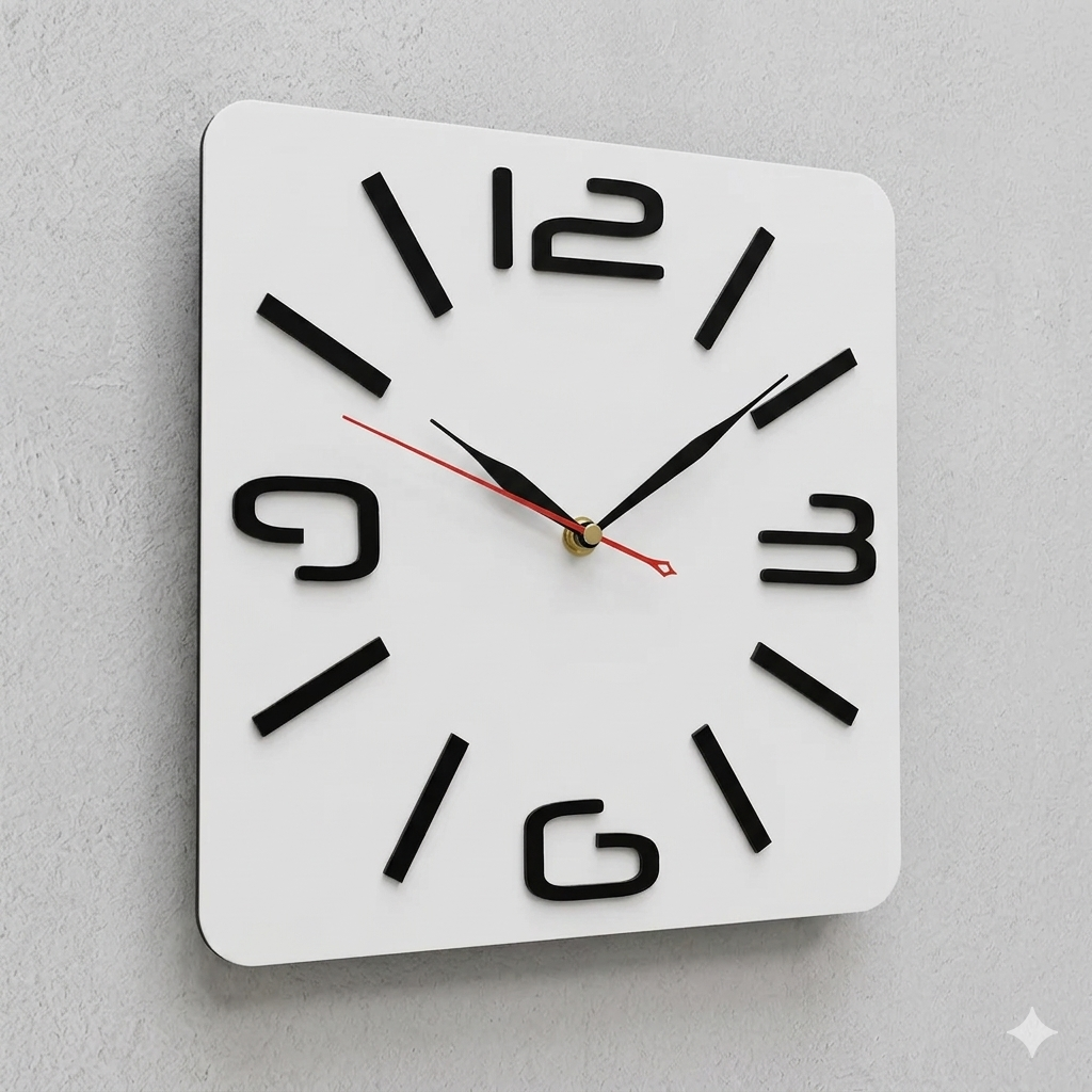 Premium White and Black Acrylic Finish
