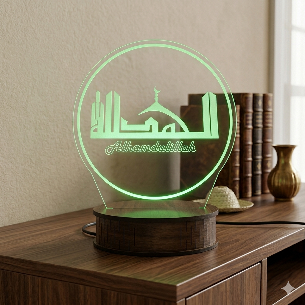 Alhamdulillah 3D Illusion Lamp