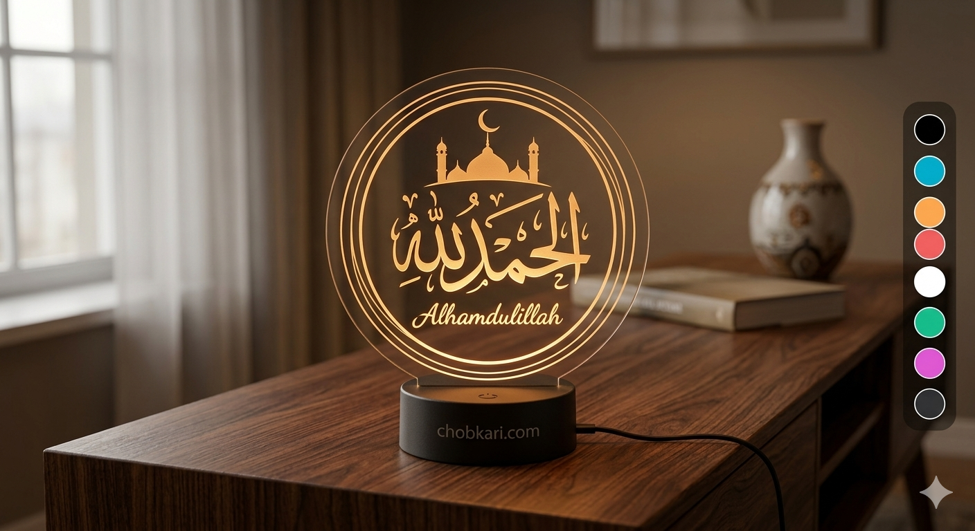 Alhamdulillah 3D Illusion Lamp