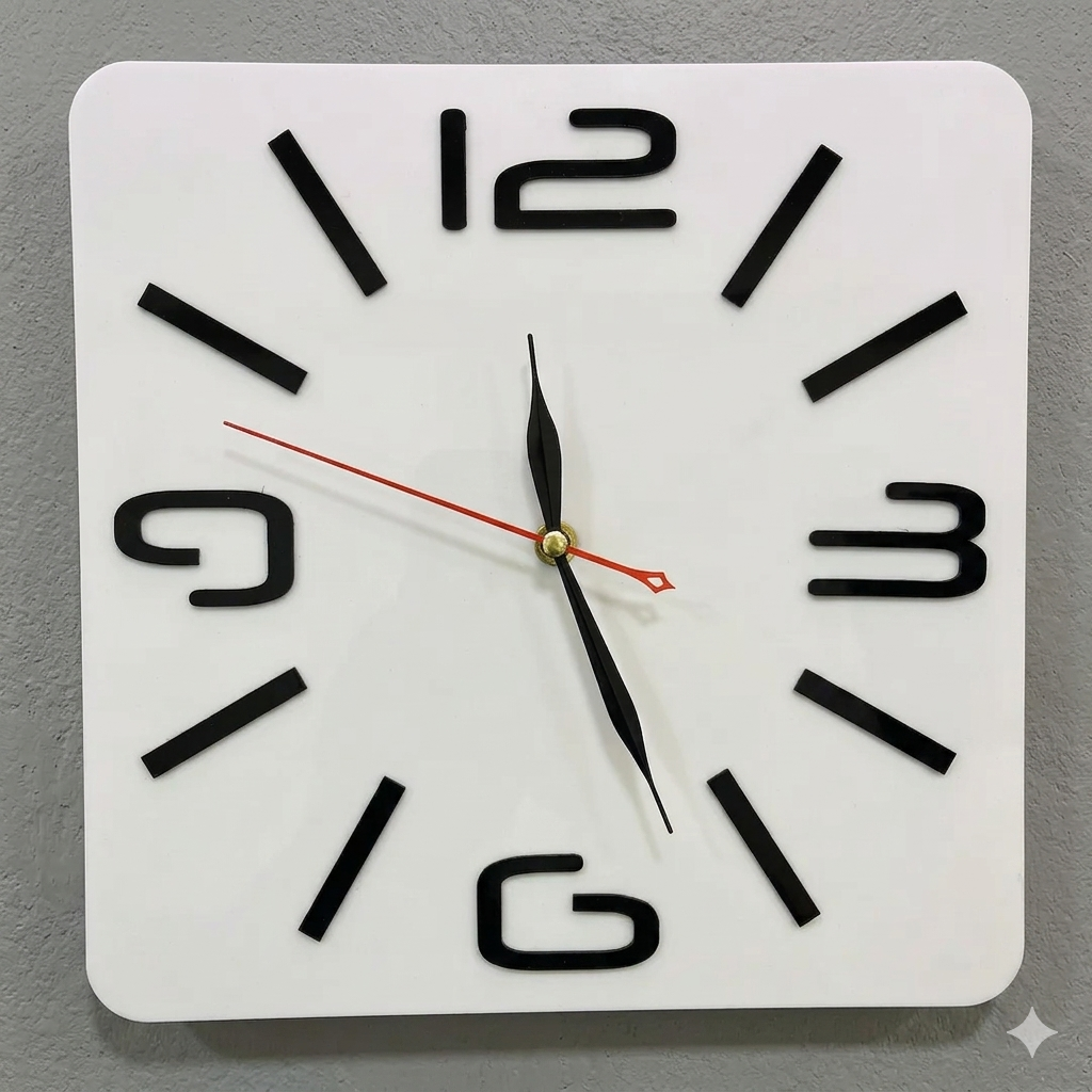 Premium White and Black Acrylic Finish