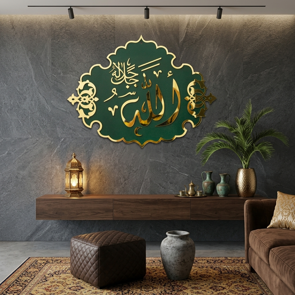 Allah Name Green Design