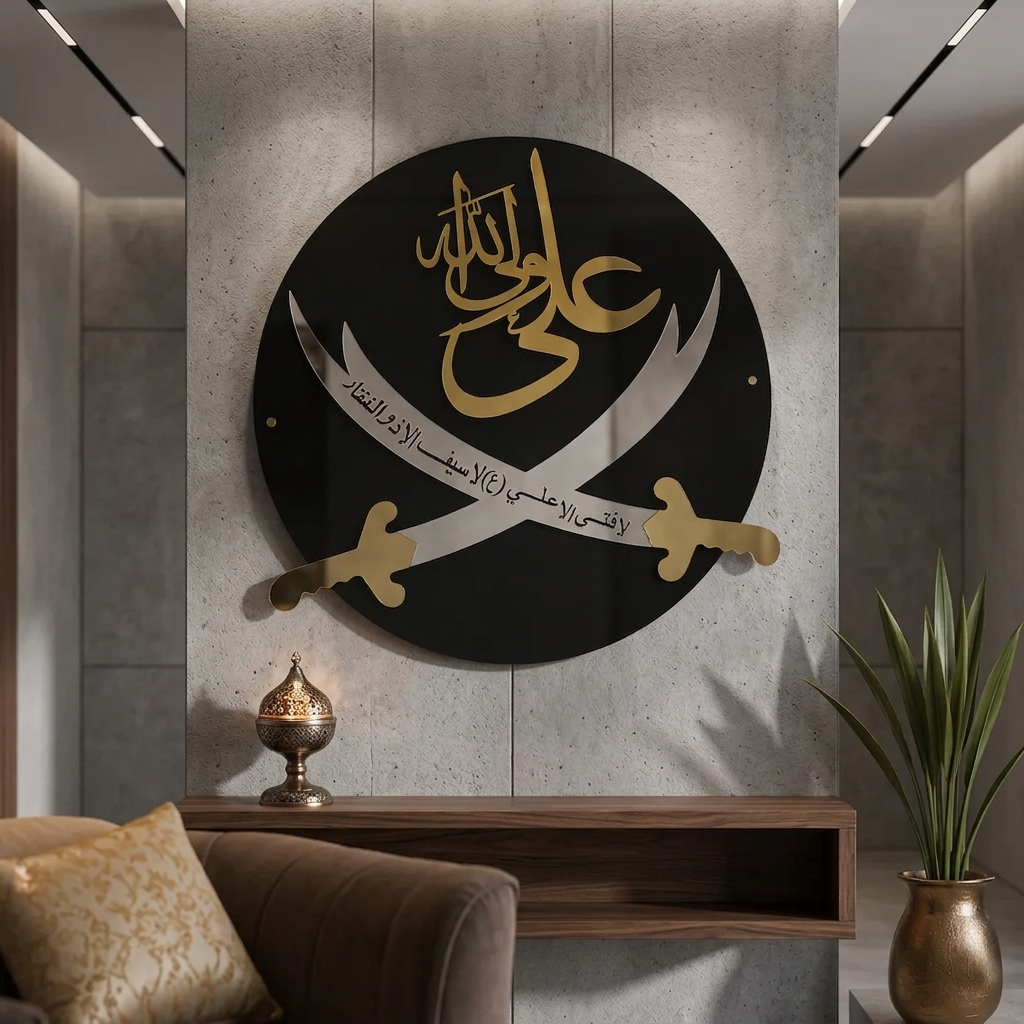 Zulfiqar Sword & Ali Wali Allah Wall Hanging