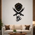 Hazrat Ali (RA) Sword & Shield without led Wall Clock | Islamic MDF Wall Decor Art