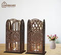 Wooden Arch Table Lamp – Islamic Geometric Decorative Lantern