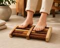 Handcrafted Wooden Foot Massager Roller – Reflexology Foot Massage Tool for Pain Relief & Relaxation