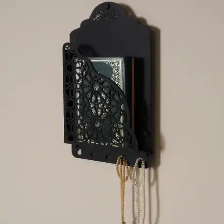 Holy Quran Box with Tasbih Hanger – Premium Islamic Wall Organizer