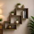 Modern Cube Wooden Wall Shelf | Floating Display Shelf | Decorative Wall Mounted Storage Organizer for Living Room, Bedroom & Office WS 0116